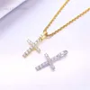 2021 Iced Out Diamond Jewelry 10Kwhite/Yellow Gold VVS Moissanite Cross Man Pingentes para colar