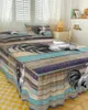 Bed Skirt Farm Animal Rooster Wood Grain Elastic Fitted Bedspread With Pillowcases Mattress Cover Bedding Set Sheet