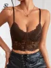 Camis e top con bretelline SINGREINY Summer Vacation Beach Canotta in pizzo Coreano senza spalline Donna Bodycon Backless Tops Streetwear Sheer Short Sexy Camis e top con bretelle