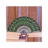 Bomboniera Danza classica cinese Ventaglio pieghevole Bomboniera Elegante Colorf Fiore ricamato Modello pavone Paillettes Plastica femminile H Dhglm