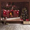 Гобелены с Рождеством, красный и счастливый год, гобелен, фон для спальни, гостиной, индивидуальное украшение, подвесная ткань