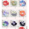 Hårtillbehör 9 färger Ins Veet Scrunchies Tie Dye Band Stretchy Rainbow Hairbands Women Loop Holder Girls Drop Delivery Products DHNQP