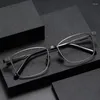 Sunglasses Frames Japanese Handmade Titanium Glasses Men Women Vintage Rectangle Business Eyeglass Myopia Prescription Eyewear