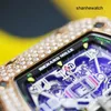 Athleisure-Uhr Designer-Armbanduhr RM-Armbanduhr RM11-03 RG Automatik-Mechanische, satinierte Titanlegierung der Güteklasse 5, Diamant-Rückseite, Luxus-Herrenuhr RM1103