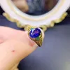 Küme Yüzükleri FS 7 9 Doğal Safir Yüzük Gerçek S925 STERLING Gümüş Moda Güzel Düğünler Kadınlar İçin Cazibe Takı Fabrika Fiyatı Meibapj