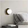 Wall Lamps Nordic Modern Led Lamp Simple Hallway Bedroom Ceiling Light Balcony Corridor Creative Lotus Leaf Lighjt Living Room Drop Dh82D