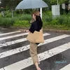 Summer New Tote Lafite Grass Weaving Casual Women's Bag Beach Vacation Style Fashion Versatile Crossbody Bag