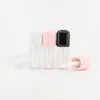 6ml grande escova vazia tubo de brilho labial transparente bálsamo labial garrafa de plástico maquiagem rosa branco batom f202485