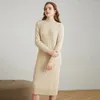 Jurken Casual Round Round Neck Dames lange jurk losse en dikke trui 2024 Autumn Winter Knitting Sweater C719