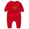 Footies baby Rompers Boys girls designer letter print Pure cotton short-sleeved and Long sleeve jumpsuit newborn romper G365 240306