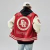 Erkek Ceketler Erkek Beyzbol Mektubu Bombacı Ceket Sokak Giyim Bahar Çiftleri Giysiler Moda Hip Hop Ceket Birleştirilmiş Vintage Coats