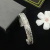 Gold Bracelet Woman Designer Jewelry full diamond Split bracelet sliver womens mens fashion charm bracelets Titanium Steel Bangle Couple Jewelry