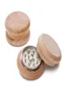 2 Layers 55mm Creative Wood Tobacco Grinders Wood Grinders Wood Tobacco Grinder Smoking Accessories CCA11037 60pcs9852755