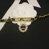 16Style Luxury Designer Letter Pendant Halsband pläterade Pearl Leather Sweater 18K Guldhalsband för kvinnor Bröllopsfest Högkvalitativ smycken CHG24030621-12