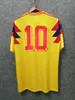 1990 Colombia VALDERRAMA ESCOBAR volwassen pak heren voetbalshirts GUERRERO thuis uit voetbalshirt nostalgische retro klassieke Memoria-uniformen