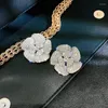 Stud Earrings Crystal For Full Women Oversize Flower Big Party Weddings Jewelry Gifts