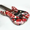 Série rayée Frankie rouge avec rayures noires Relic Franken guitare guitare électrique