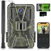 Hunting Cameras Outdoor 4K real-time video application control tracking camera cloud service 30MP hunting 4G cellular mobile IP66 wildlife night vision Q240306