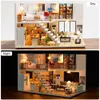 Arkitektur/DIY House DIY Dollhouse Miniature Doll House With Furniture Kit Trähus Miniaturas Toys For Children New Year Christmas Gift