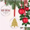 Julekorationer 24 bit 3Inch Transparent Clear Circle Christmas Hangtag Diy Blank Rund Akryl Xmas Tree Ornaments Pendant Dr Dhuyz