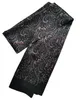 Lenço longo masculino gravata 100 seda preta dupla paisley 170x27cm