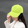 Ball Caps Vrouwen Zonnebrandcrème Fluorescentie Hoed Effen Kleur Herfst Lente Zomer Casual Party Street Club Volwassen Baseball Cap