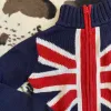 Cardigans Cardigan à fermeture éclair en tricot surdimensionné col rond de rue couture de couleur esthétique coupe ajustée vêtements pour femmes haut pull rétro 2000S
