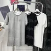 럭셔리 대비 컬러 여성 드레스 가짜 2 조각 티셔츠 드레스 짧은 슬리브 캐주얼 매일 드레스