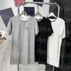 Luxury Contrast Color Women Dress Fake Two Piece T Shirt Dresses Short Sleeeve Casual Daily Dress