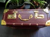 Famosa beleza caixa de jóias mochilas marrom malas trolley caso hardside spinner bagagem pers258t