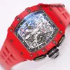 Montre suisse montre femme RM montre Red Devil Rm11-03 montre homme Ntpt fibre de carbone automatique mécanique suisse célèbre montre de luxe montre de sport montre unique