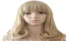 Woodfestival Bob Wig Blondynka Kurond Peruka z grzywką gruszki lniane krótkie włosy peruka odporna na ciepło syntetyczne kobiety9125830