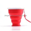 Water Bottles Collapsible Drink Cup Bottles Outdoor Portable Sile Retractable Telescopic Water Drinking Bottle For Travel Cam 619 Drop Dh3Xk