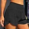 Damen-Shorts, lässig, Yoga, Fitness, breites Bein, hohe Taille, Sport, mit Taschen, für Laufen, Fitnessstudio, Workouts, elastisch