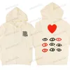 2024 Play Felpe con cappuccio da felpa con cappuccio Women Zipper Sweatshirt Commes Cardigan des Red Heart Jacket Red Garcons STANDARD FLEECE CHUASH JOCKERS CDGS Hoodie 3471