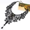 Choker Zwart Kant Ketting Voor Vrouwen Gothic Victoriaanse Kristal Kwastje Sexy Kettingen Steampunk Donkere Sieraden Geschenken