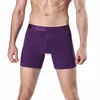 Cuecas masculinas calcinha esportiva macia cor sólida boxer bulge bolsa shorts sexy roupa interior moda respirável # y1