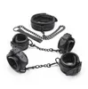 Leather Padded Hands Cuff Ankle Cuffs Neck Collar Set BDSM Bondage Retraint Cosplay Sexy Costume Accessories Roleplay4197647