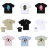 T-shirts baby Kinder T-shirts Wit jongens meisjes peuters Zomer Vinger Losse jongen kinderen jeugd Casual T-shirt met korte mouwen Bedrukte T-stukken 240306