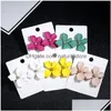 Stud coreano lindo pequeño flor aretes para mujeres de moda fresco y dulce declaración pendiente niña 2022 joyería de moda regalo gota de dhhku