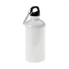 Bouteilles d'eau 60Pack 17oz Sublimation Argent Aluminium Sport Bouteille Blanks Portable Bouche étroite avec poignée et couvercle anti-fuite