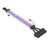 Cabos de computador Cabo de extensão PSU RGB 5V ARGB ATX 24Pin 3pcs GPU 8Pin Triple Streamer PCI-E 6 2Pin Dual Rainbow Cord Sync PC Case