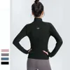 Lu Align T-shirt da donna Outfit Giacca sportiva Slim Fit Senso del design Elastico Quick Dry Yoga Top Corsa Fitness Cappotto Camicia a maniche lunghe Jogger Gry Lu-08 2024