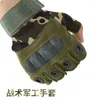 Gants de cyclisme noir armée militaire sans doigts tactique Fitness Gym hommes femmes antidérapant anti-dérapant demi doigt mâle