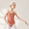 Stage Wear Filles Couleur unie Basic Ballet Danse Justaucorps Gymnastique Combinaison Examen / Vêtements d'entraînement Ballerine Enfants