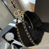 Borsa a tracolla Hobo da donna Borsa a mezzaluna stilista Borsa di marca di lusso Borsa a tracolla Borsa a mano Porta carte Borsa pochette Borsa trapuntata Motivo a rombi Catena in metallo dorato