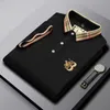 Modeontwerper korte mouwen polo hoogwaardige geborduurde korte mouwen met korte mouwen katoenen poloshirt heren t-shirt Koreaanse mode kleding zomer luxe top