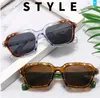 Trendy Rectangle Sunglasses for Women 90s Retro Style Sun Glasses Outdoor Travel 100% UV Protection Goggles