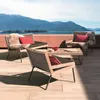 Camp Furniture Outdoor Patio Garden El Resort Teak Wood Rattan Weaving Sofa