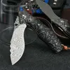 High End Damascus Steel Hardness Outdoor Camping Self-Defense Small Folding Knife 948291